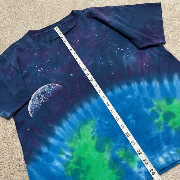 Vintage Outer Space Earth and Moon Tye Dyeish Shirt Medium - Picture 4 of 5
